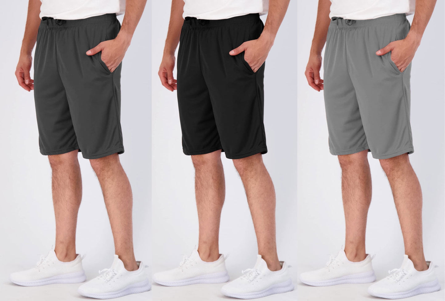 5 Pack Men'S Athletic Shorts Mesh Workout Gym Activewear Basketball Shorts 8" Inseam with Pockets