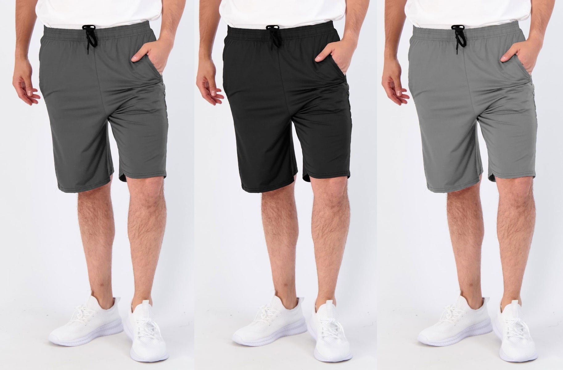 5 Pack Men'S Athletic Shorts Mesh Workout Gym Activewear Basketball Shorts 8" Inseam with Pockets