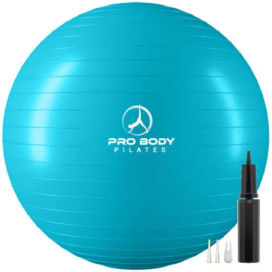Ball Yoga Ball Exercise Ball, Balance Ball or Pregnancy Ball for Stability, Yoga Ball Chair, Therapy Ball Workout Ball or Birthing Ball for Pregnancy (Sky, 55 Cm)